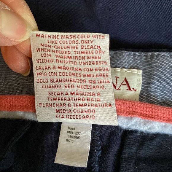 Merona navy blue cotton chino shorts size 2 - Picture 8 of 9